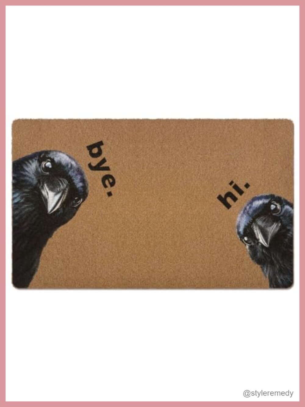 Coir Doormat 17x30 Funny Crow Welcome Mat PVC Backing
